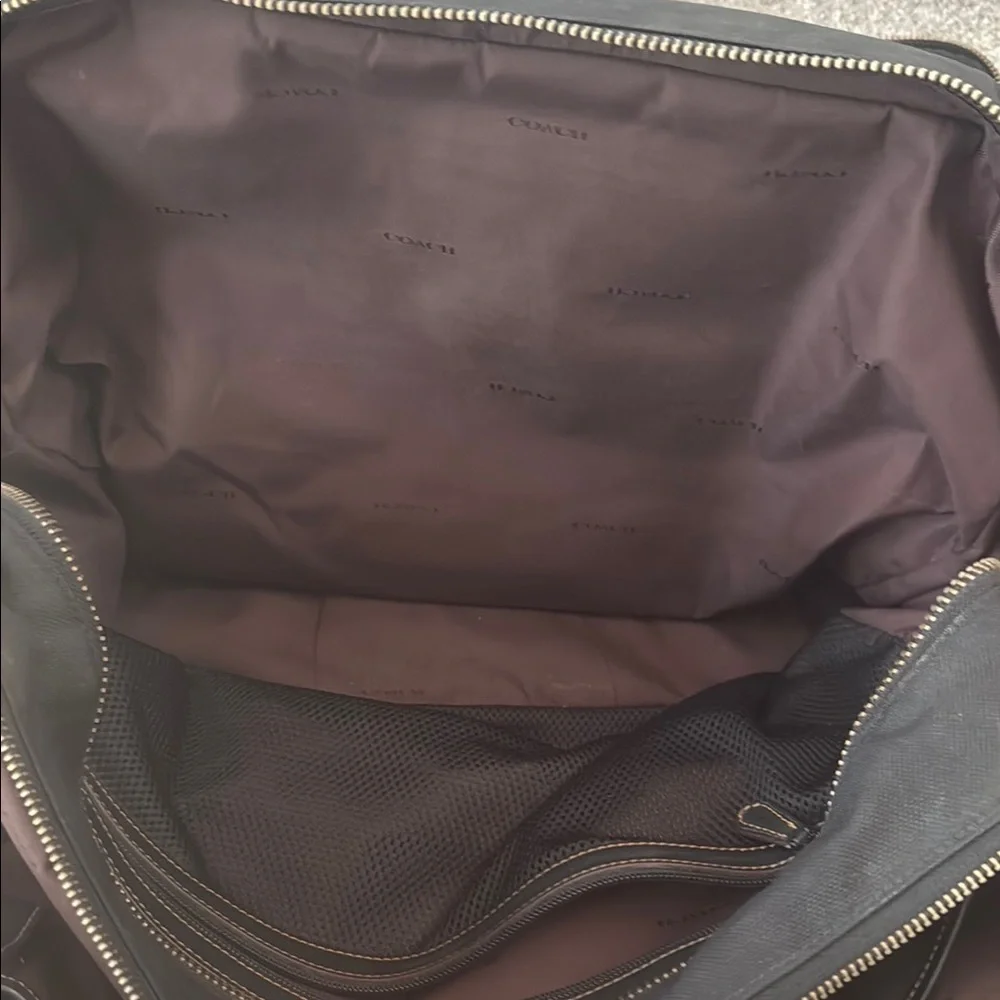 Leather-Trim Black Brief Case - Men